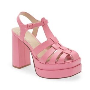 NEW BP. Amaya Fisherman Platform Sandal - Pink Punch - size 9.5
